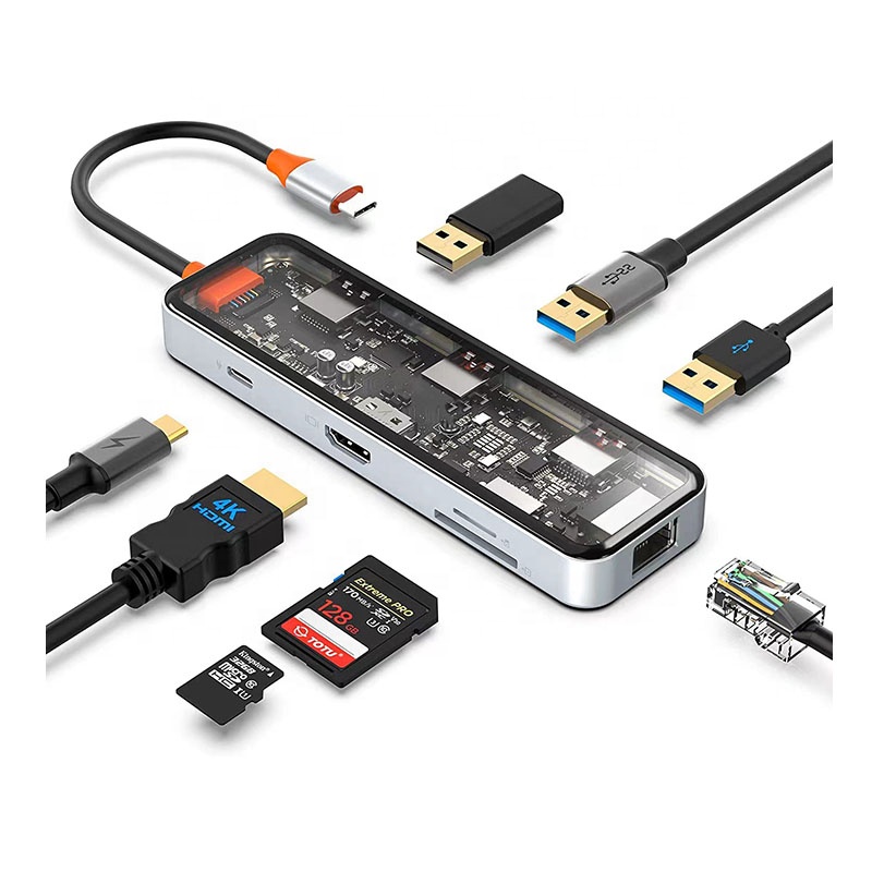Usb Hub - USB-C 허브, 4K 지원, 이더넷 포트,
