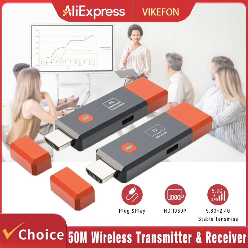 50M 무선 전송 비디오 송신기 수신기 HDMI 호환  - Hdmi Cable 리뷰 및 가격