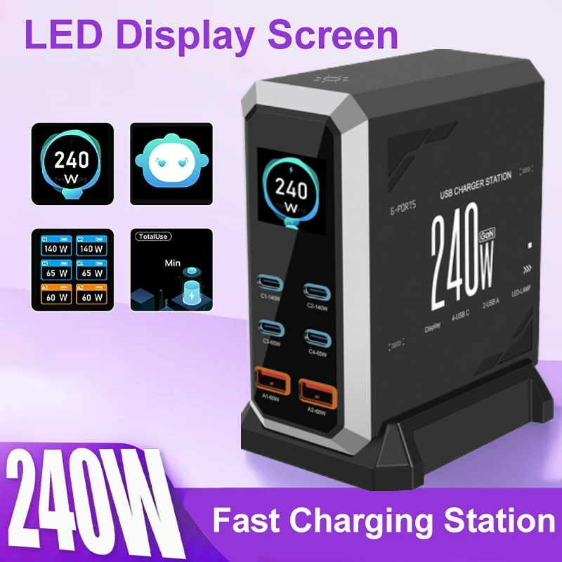 새로운 2026 240W GaN 충전기 6-in-1 1 - Laptop Charger 리뷰 및 가격