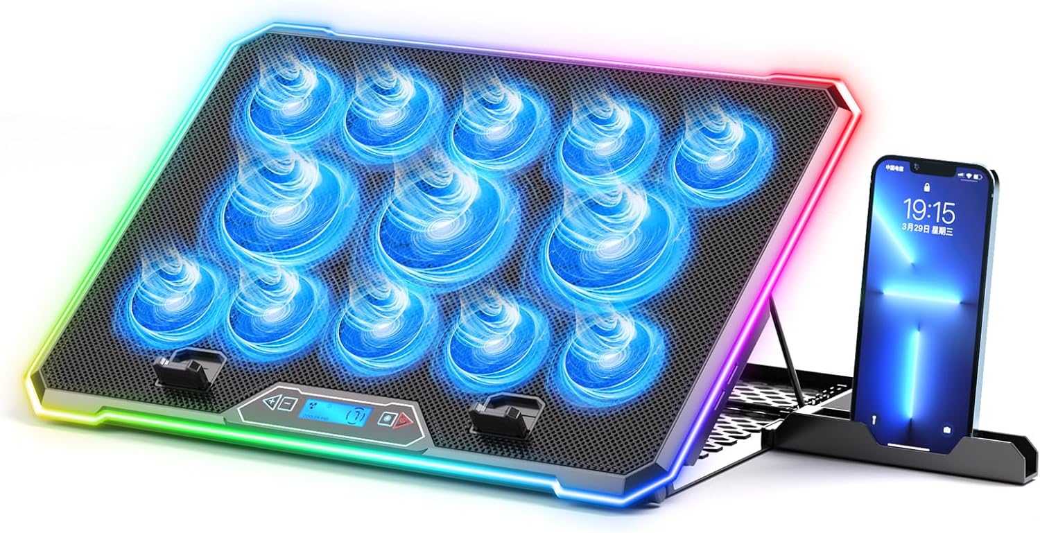 RGB 노트북 냉각 패드, 게이밍 노트북 쿨러, 노트북 - Laptop Cooling Pad 리뷰 및 가격