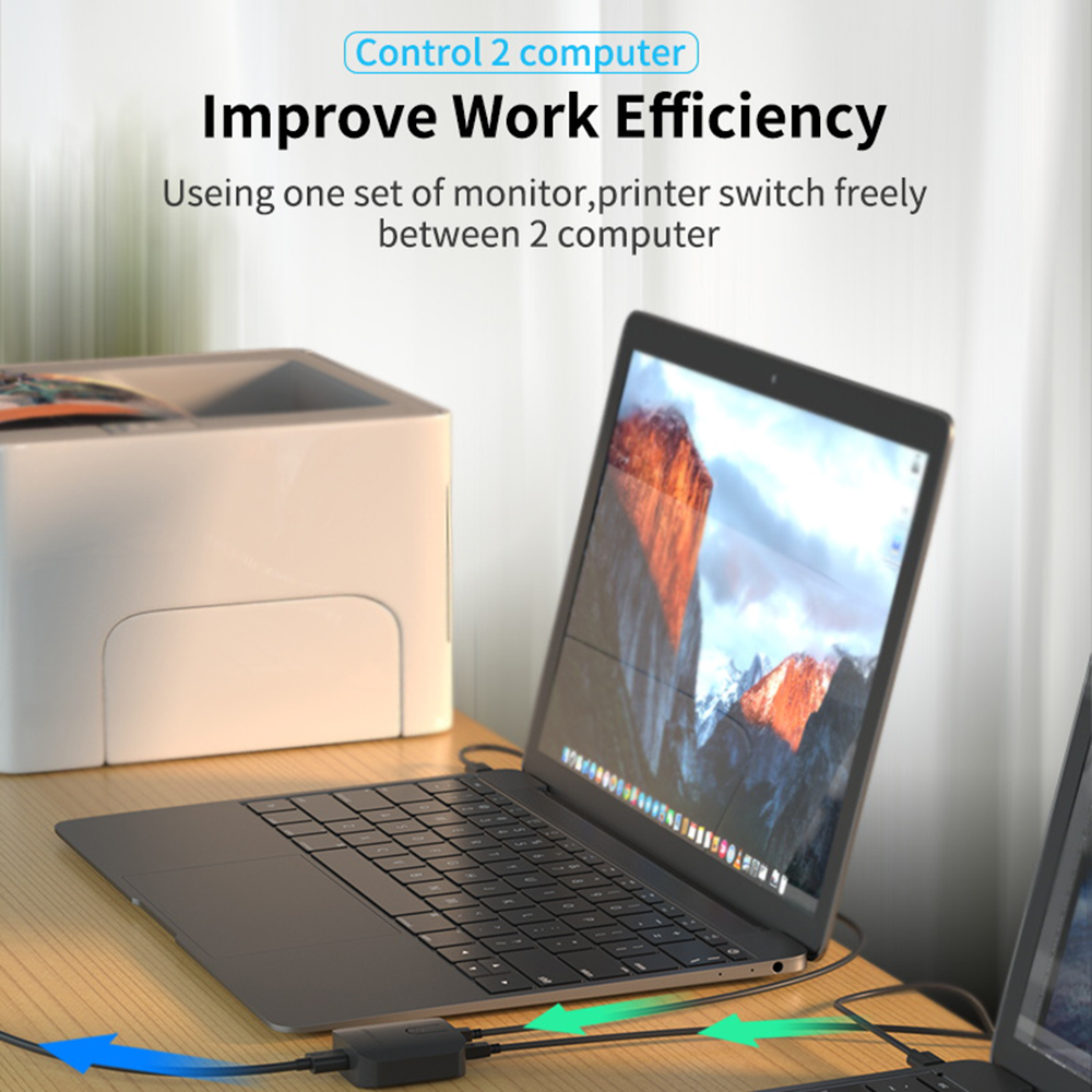 KVM 스위치 박스 선택기 듀얼 USB 스위치, 모니터 - Laptop Mouse 리뷰 및 가격