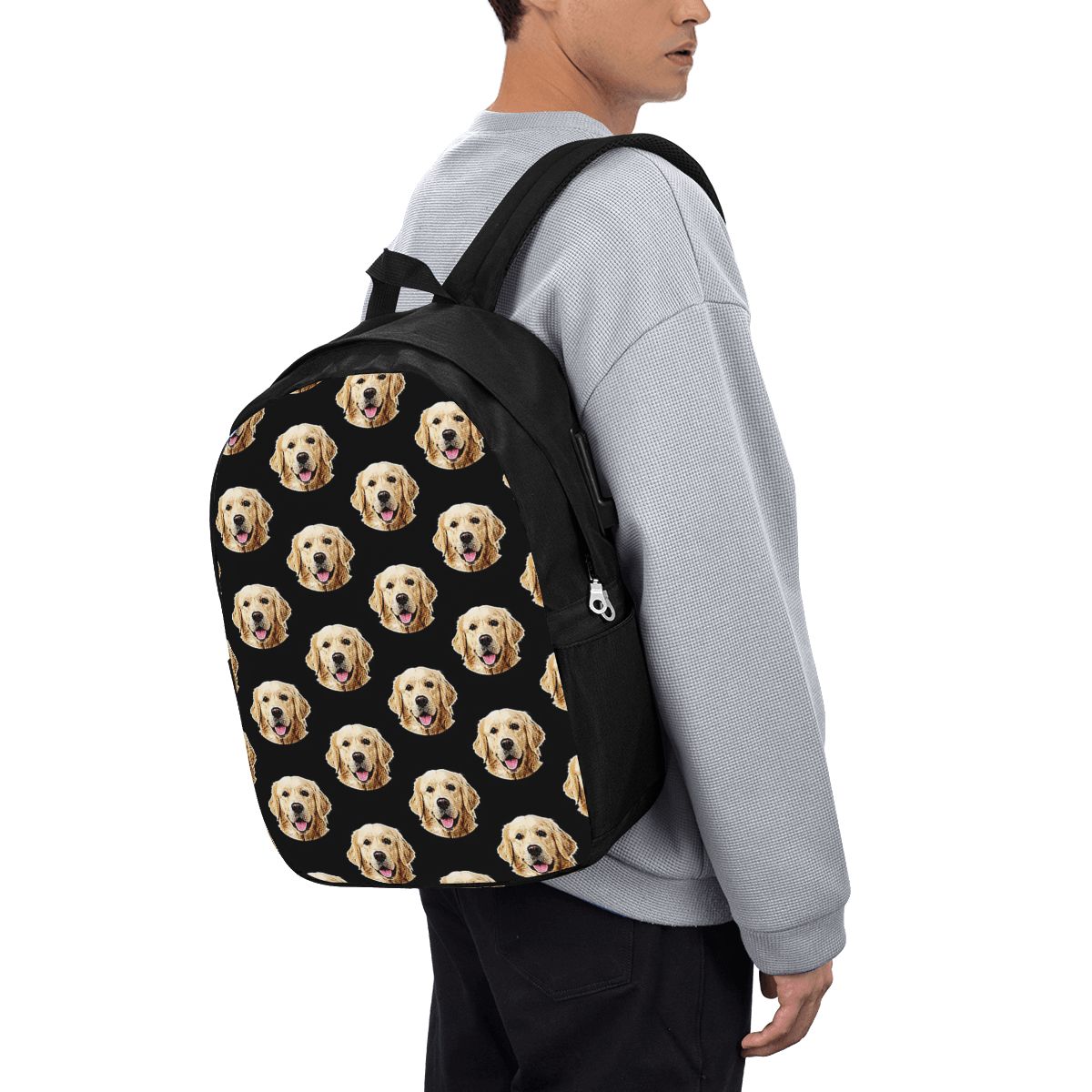 재미있는 골든 리트리버 얼굴 초상화 배낭 여행 노트북  - Laptop Bag 리뷰 및 가격