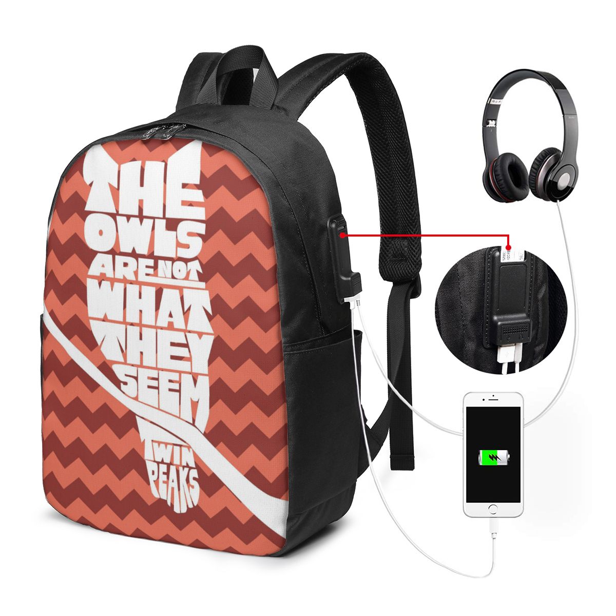 트윈 피크스 레드 룸 백팩 여행 노트북 가방 컴퓨터 대 - Laptop Bag 리뷰 및 가격