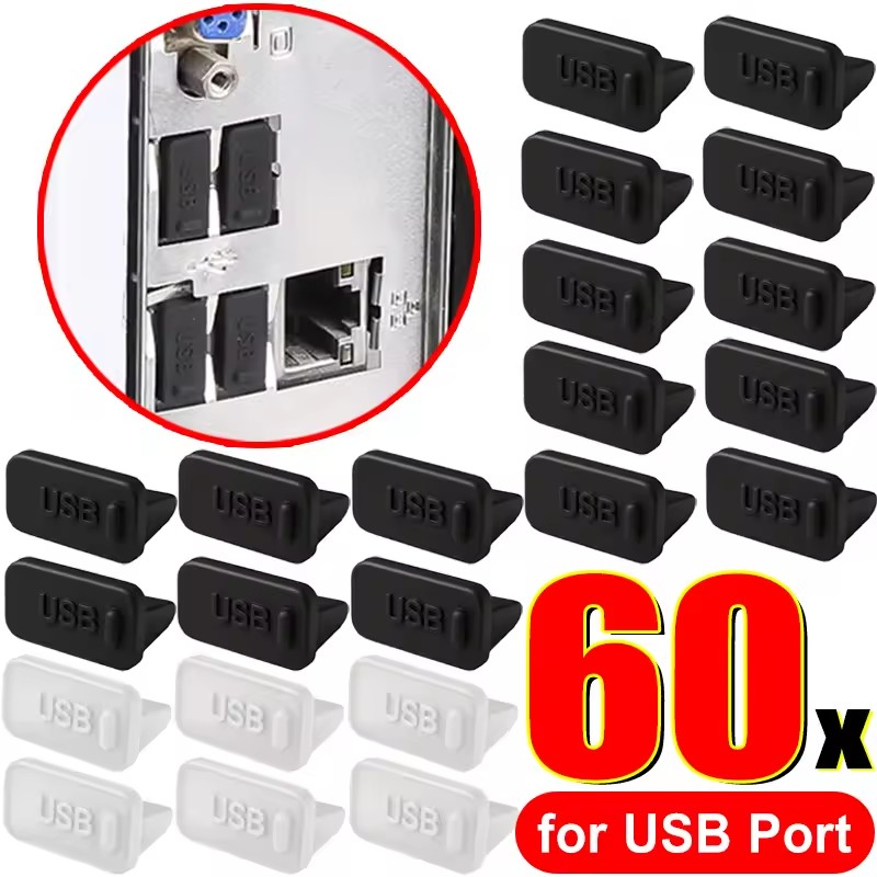 USB-A 충전 포트 커버 캡 여성용 잭 범용 실리콘  - Laptop Original Accessories 리뷰 및 가격